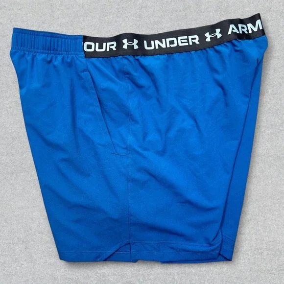 NEW Under Armour Shorts Men's 2XL Blue UA Vanish 6" Stretch Gym Training Running - Picture 4 of 13